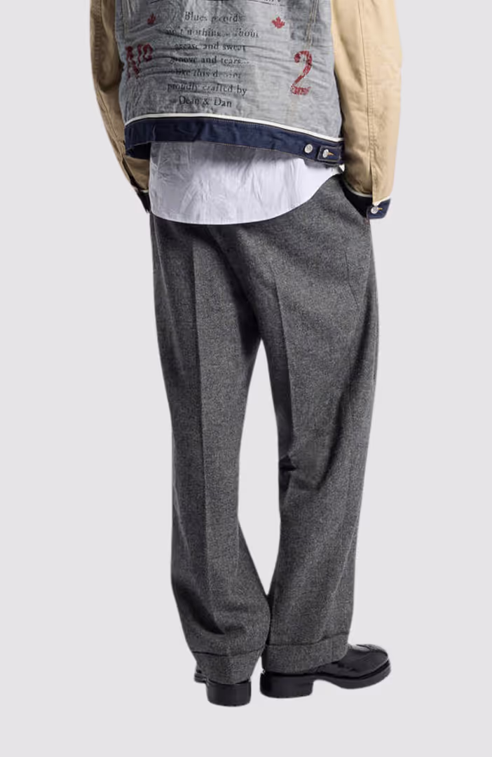 Tweed2 Wide Pleat Pant