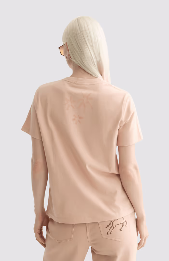 Regular fit T-shirt with flock print