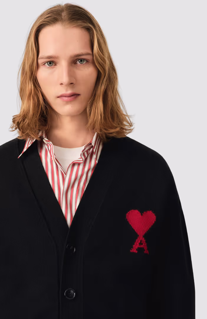 CARDIGAN WITH CONTRASTED AMI DE COEUR