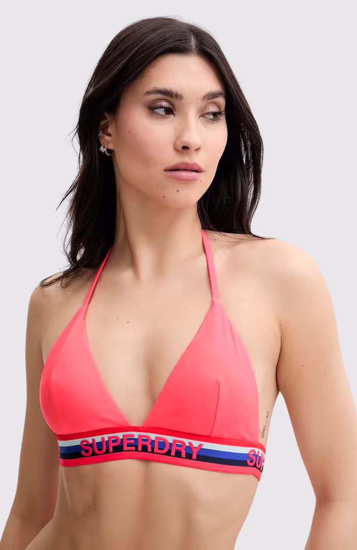 Triangle Stripe Bikini Top