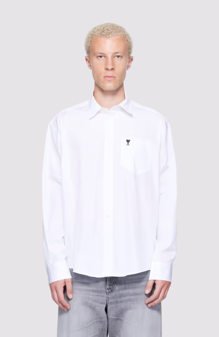 BOXY FIT SHIRT EMBROIDERED AMI DE COEUR