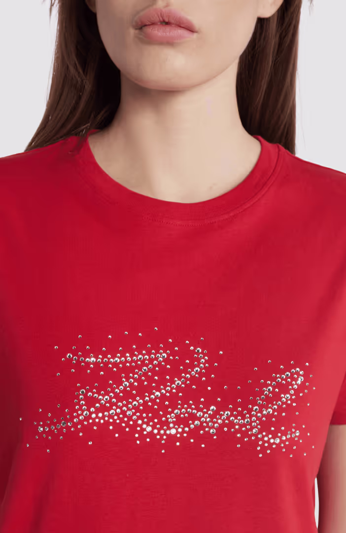 Rhinestone Karl Logo T-Shirt
