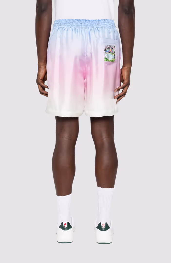 Volcano Gradient Silk Shorts
