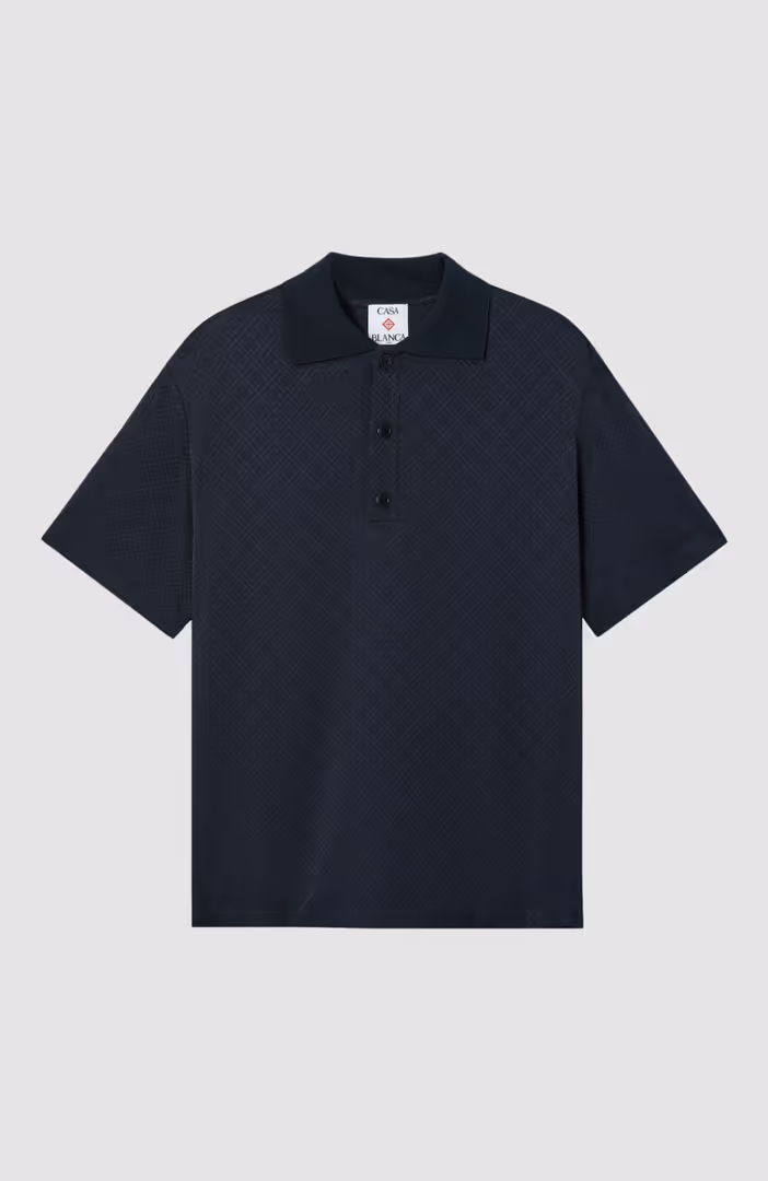 Knit Collar Ss Polo