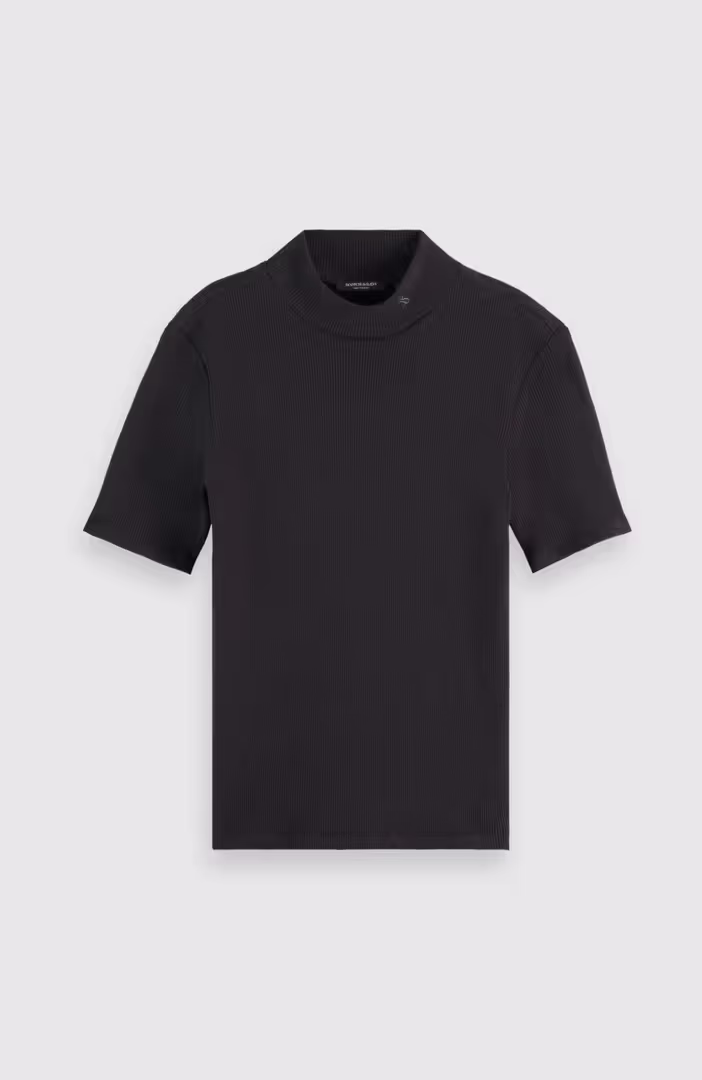 Core Mock neck rib t-shirt