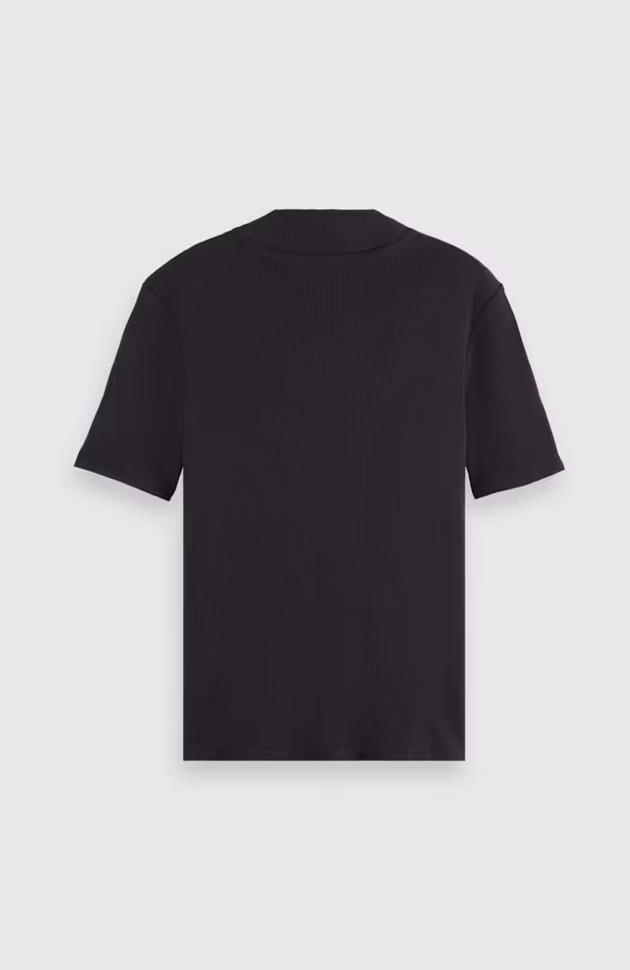 Core Mock neck rib t-shirt