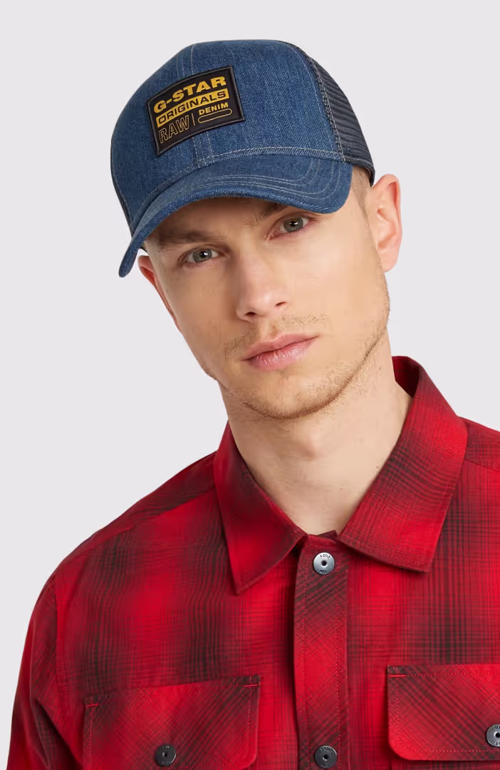 Denim Embro Baseball Trucker Cap
