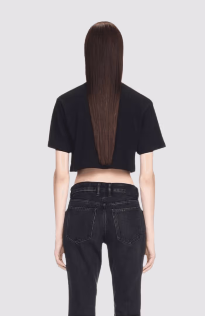 Off Stamp Rib Cropped Tee