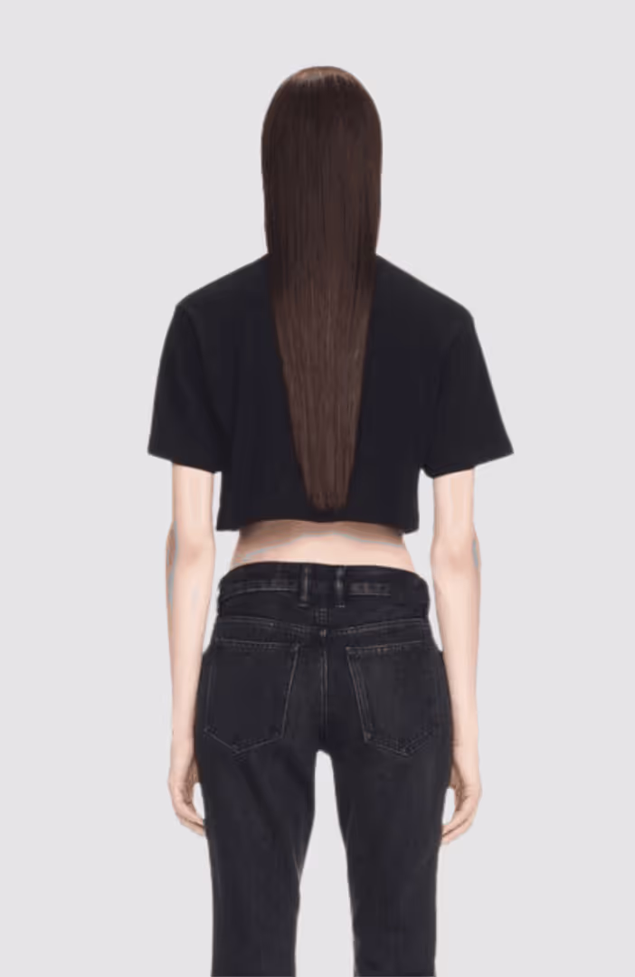 Off Stamp Rib Cropped Tee