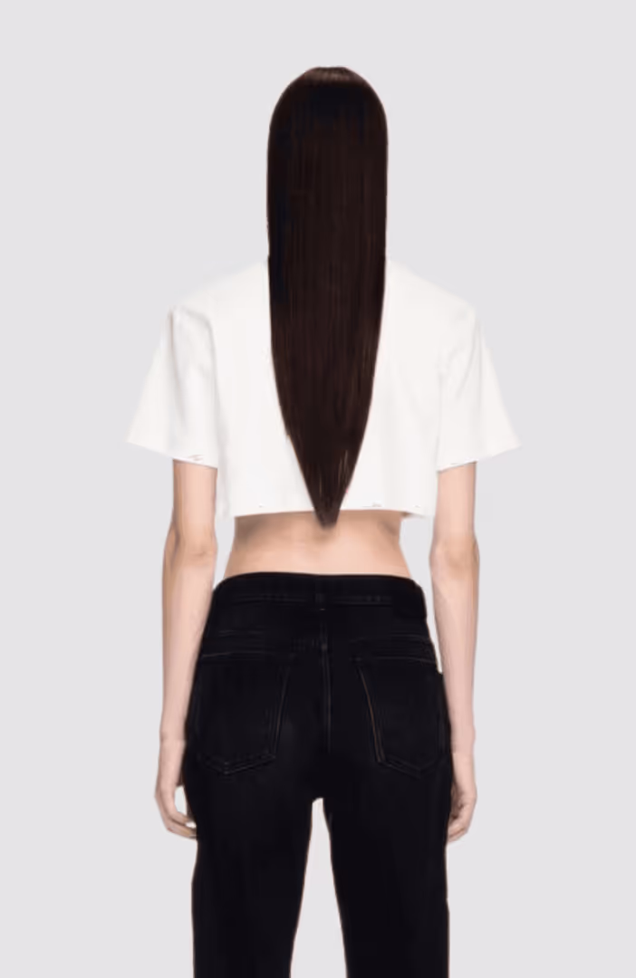 Off Stamp Rib Cropped Tee