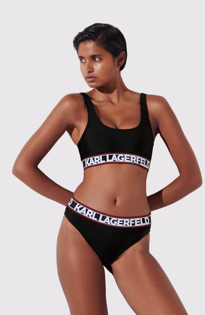 Elongated Logo Bikini Top