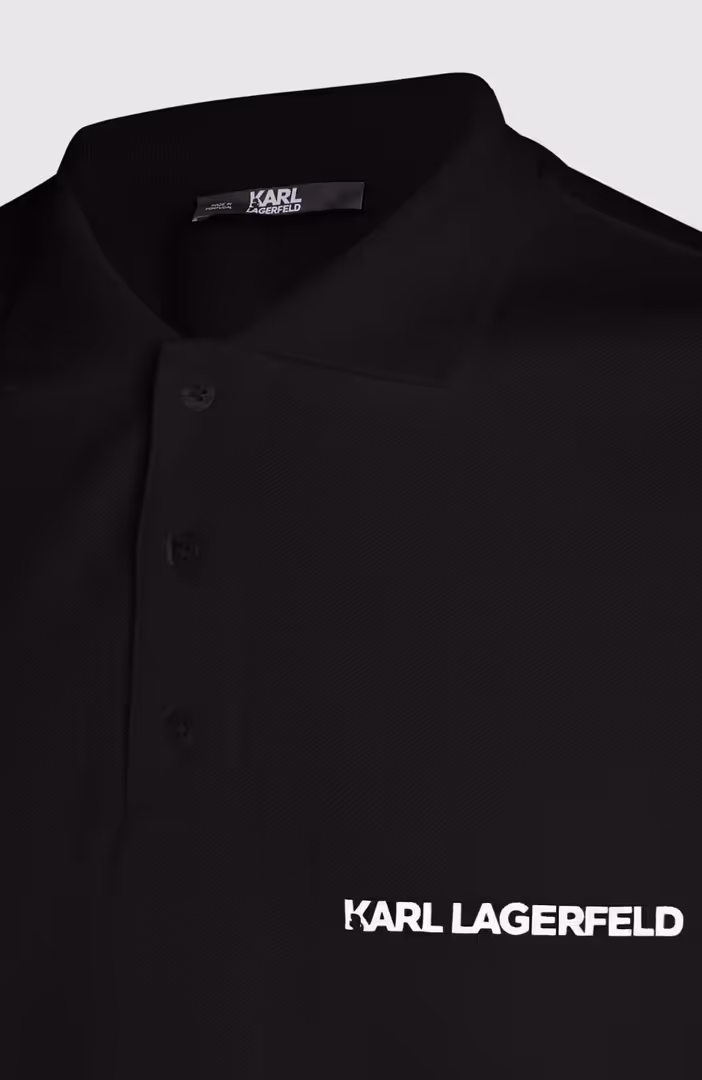 Elongated Logo Pique Ss Polo
