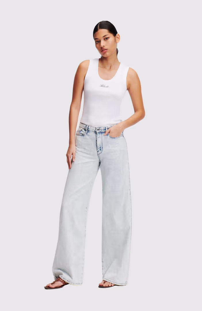 Fashion Wide Leg Denim Pants