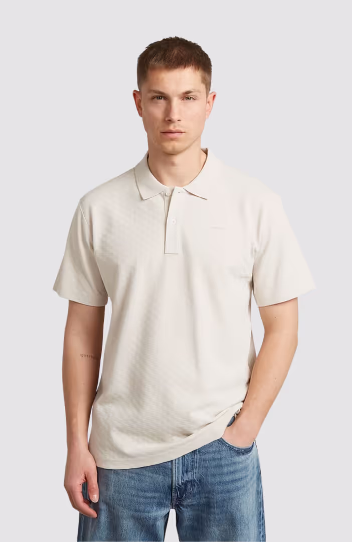Core regular jacquard polo s\s