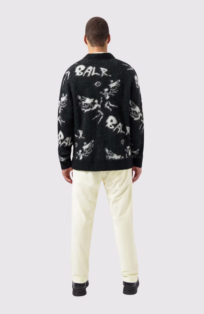 Game of the Gods Box Fit Brushed Cardigan