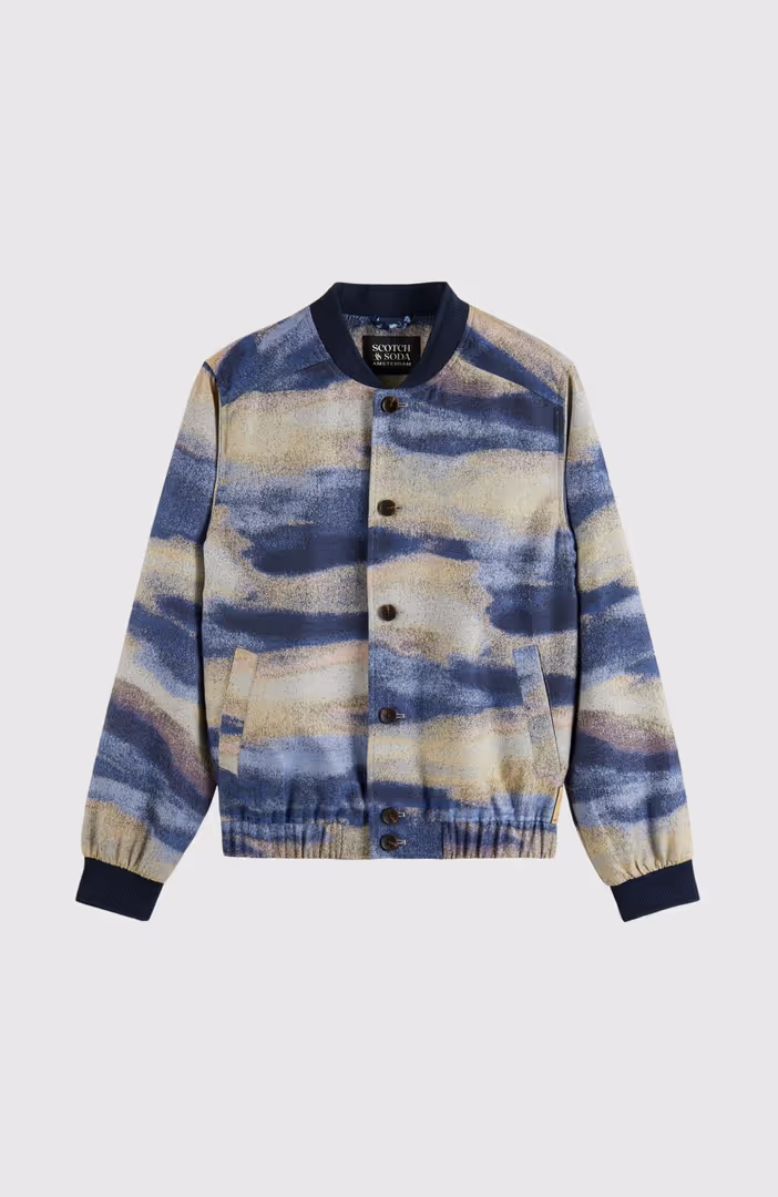Jacquard bomber jacket