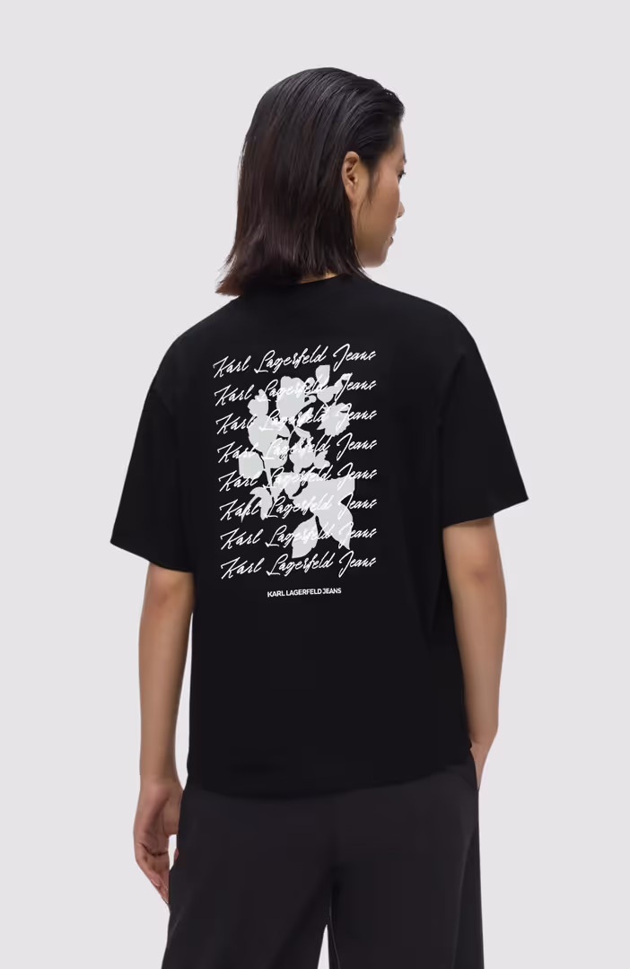 Klj Regular Tee Flocked Floral
