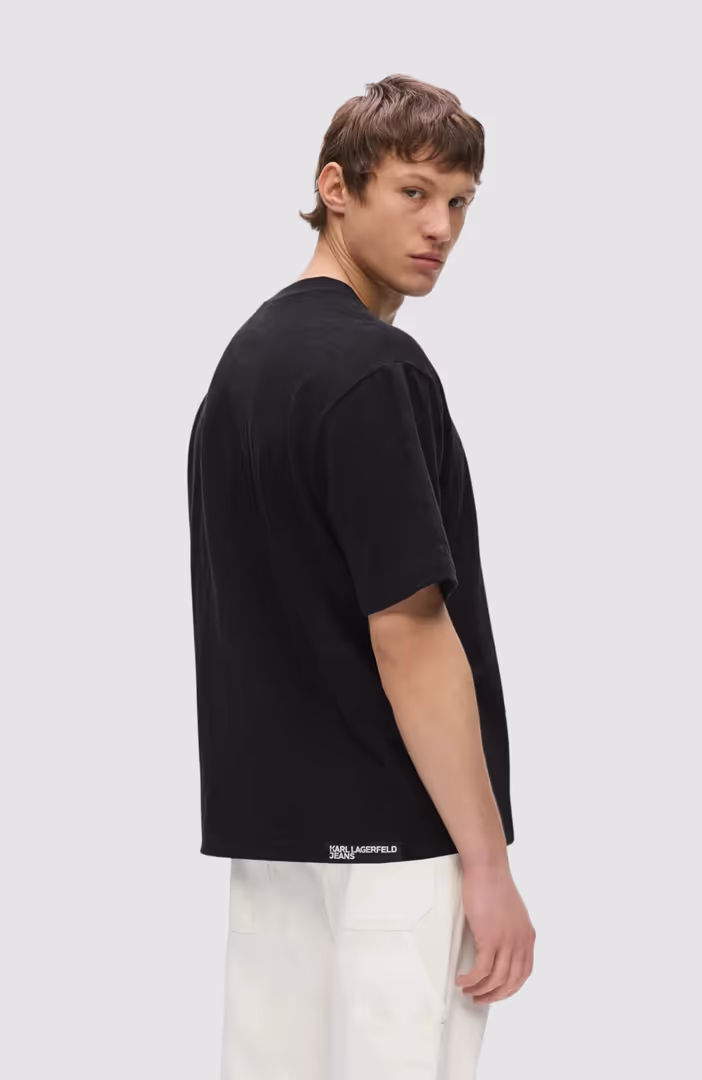 Klj Boxy Distressed Logo Tee