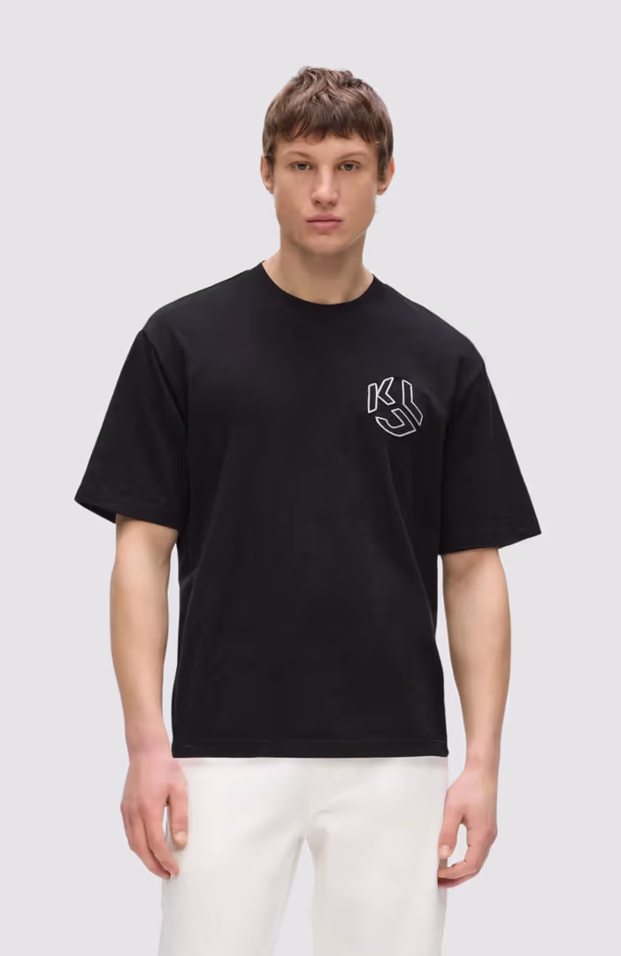 Klj Boxy Distressed Logo Tee