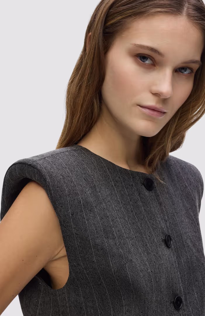 Pinstripe Tailored Blouse