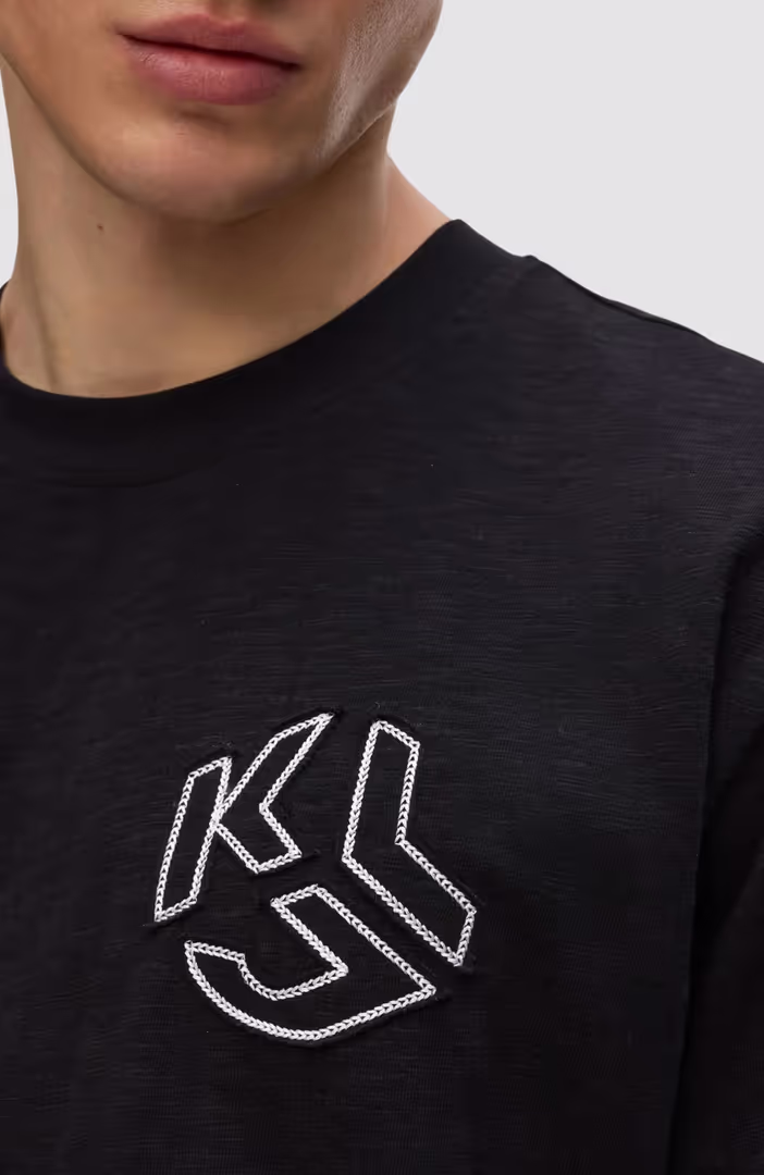 Klj Boxy Distressed Logo Tee