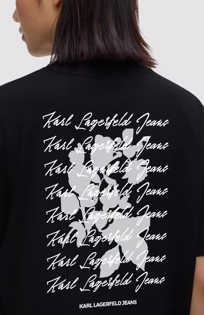Klj Regular Tee Flocked Floral