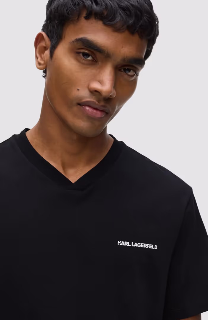 V-Neck Elongated Logo T-Shirt