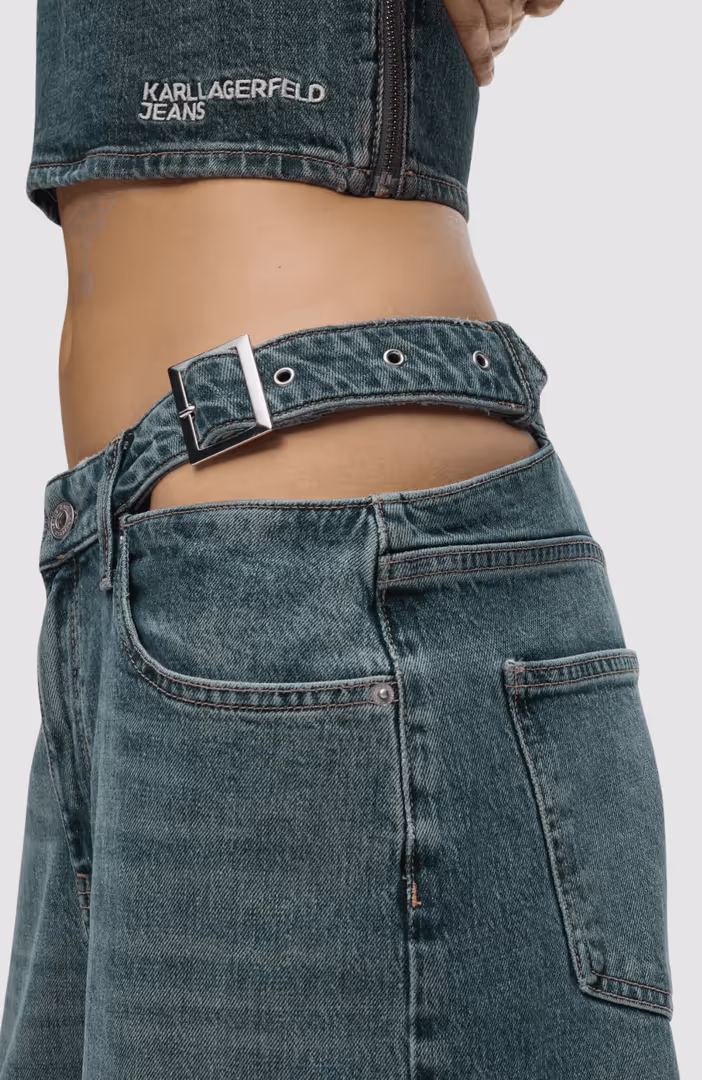 KLJ Lr Wide Leg Buckle Denim