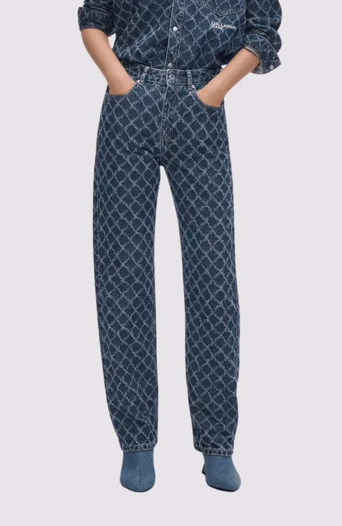 KLJ Hr Straight Argyle Denim