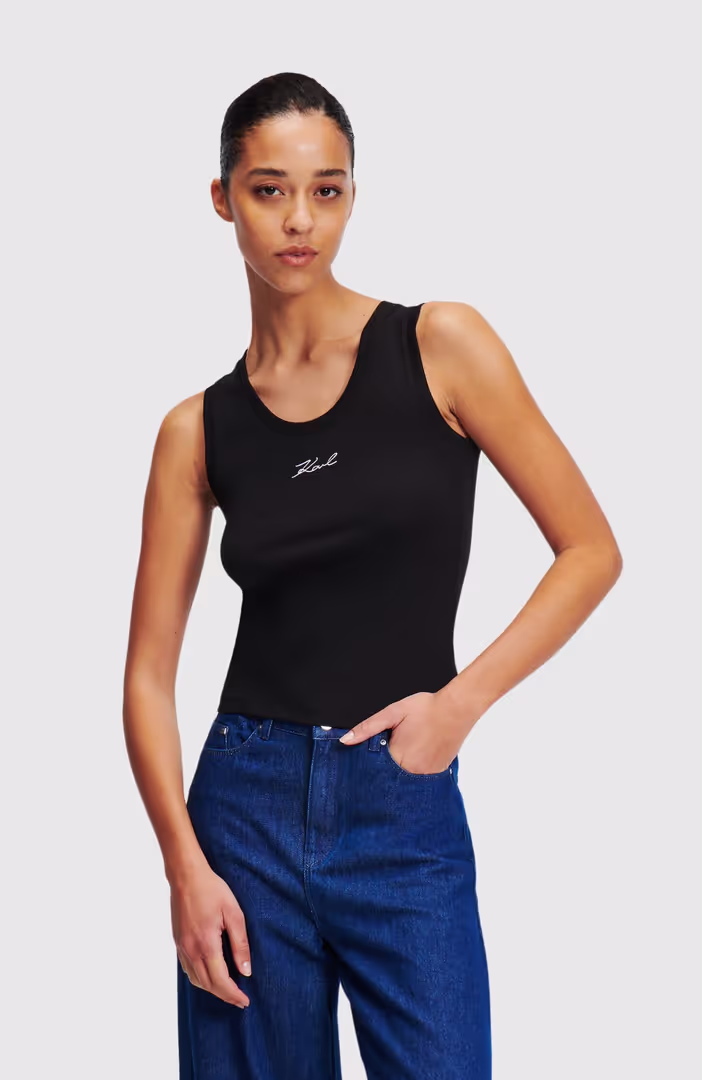 Logo Rib Tank Top