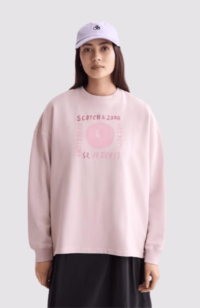Washed seasonal oversized fit sweatshirt