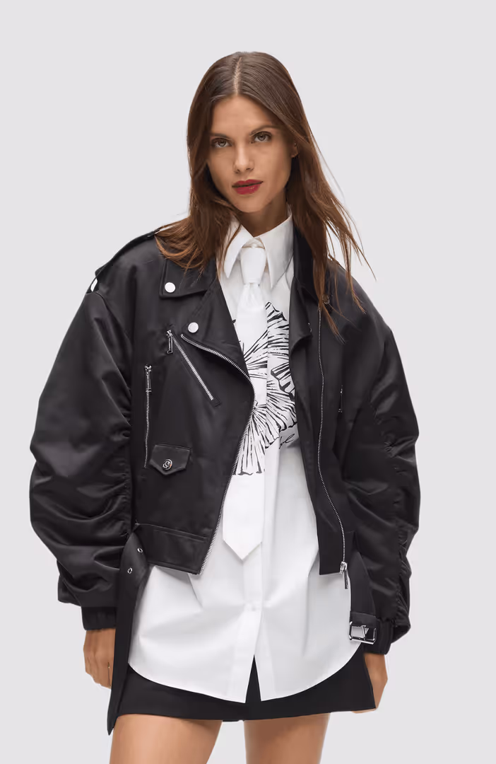 Biker Satin Bomber