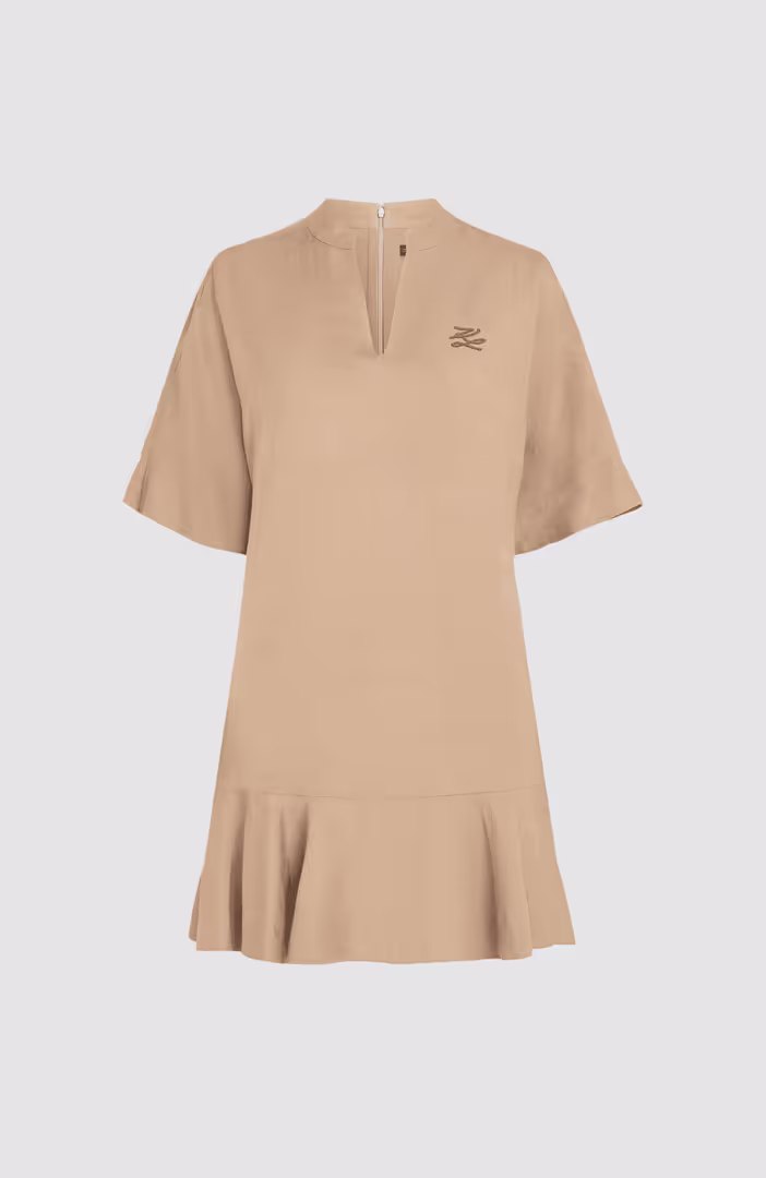 Linen Blend Shift Dress