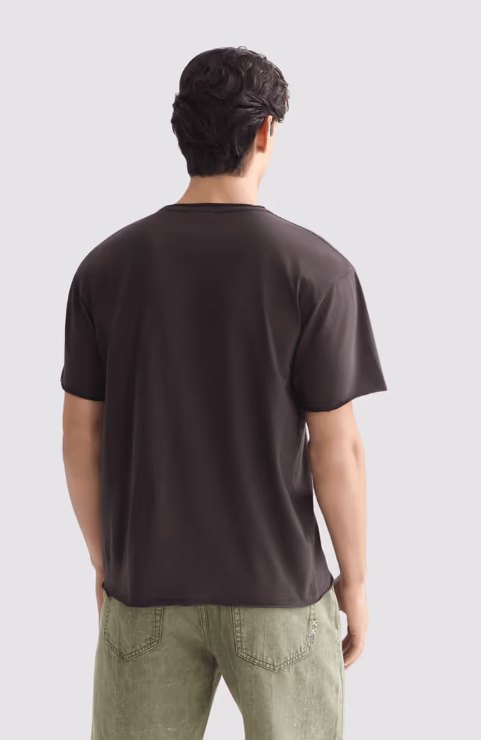 Seasonal core rawedged relaxedfit garmentdyed Tshirt