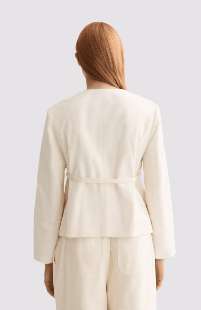 Relaxed collarless jacket