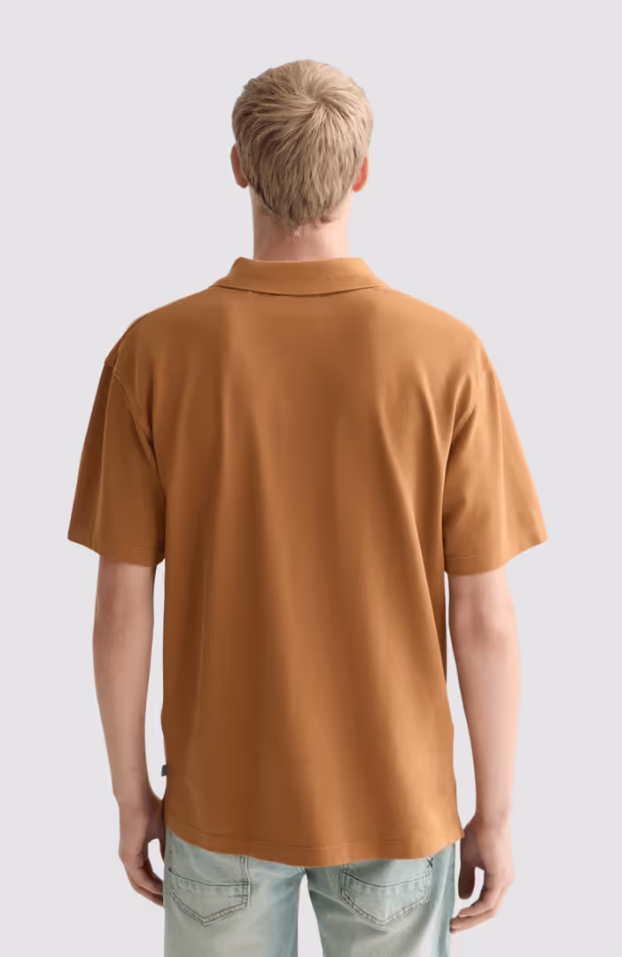 3 crosses pique relaxedfit garmentdyed polo