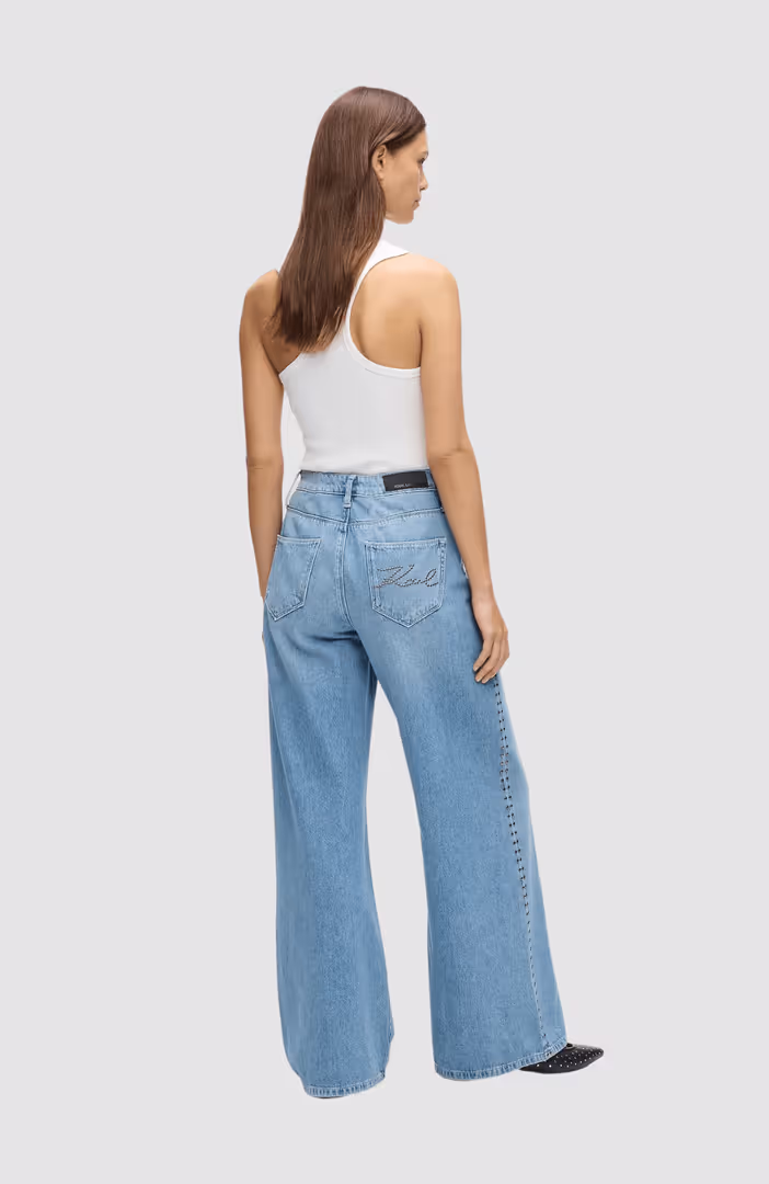 Stud Detail Denim Pants