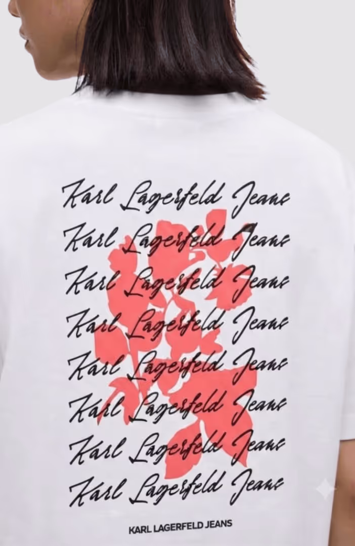 Klj Regular Tee Flocked Floral
