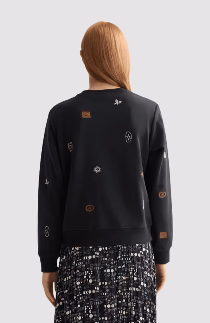 Mini embroidery regular fit sweatshirt