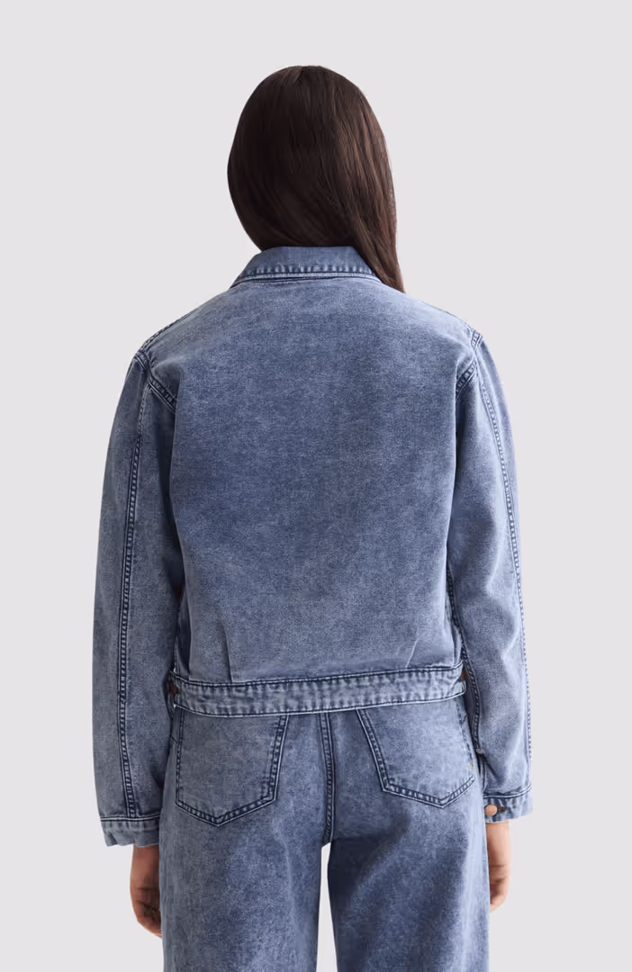 Mountain dyed denim canvas workwear jacket