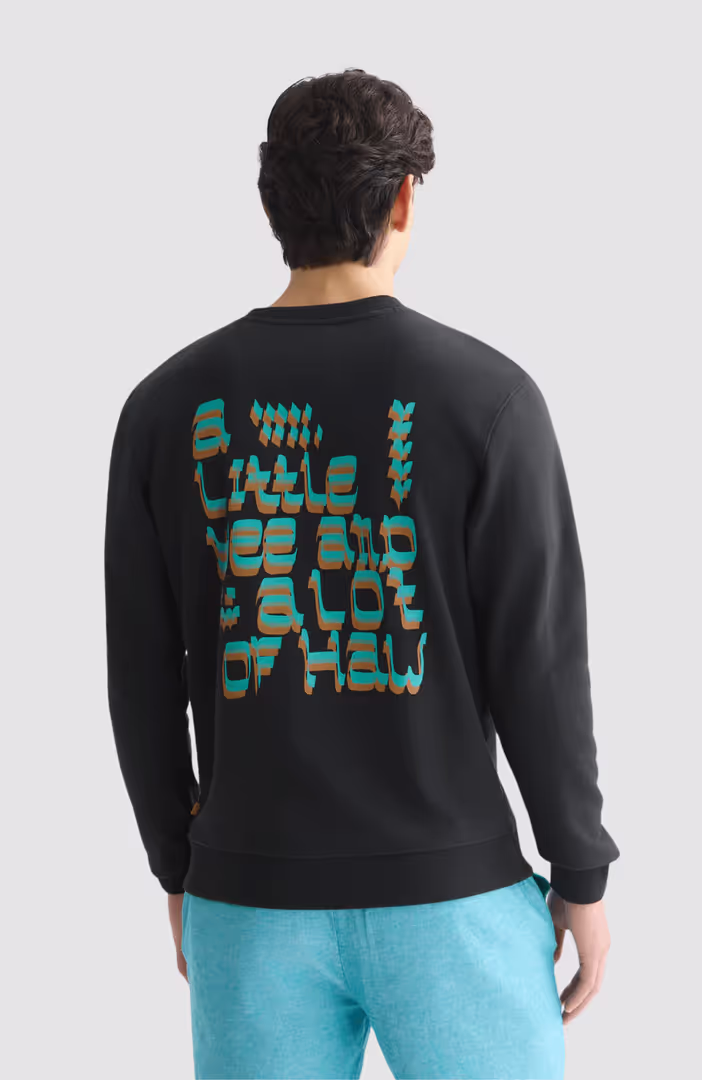 Front and back artwork regularfit sweatshirt