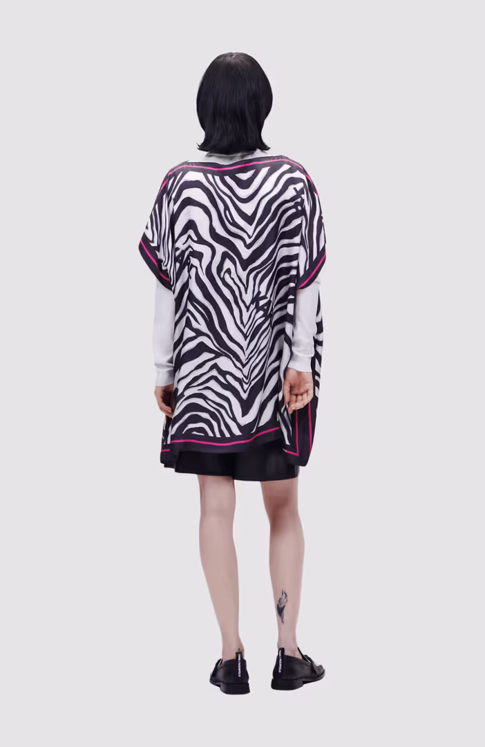 Zebra Silk Scarf Tunic