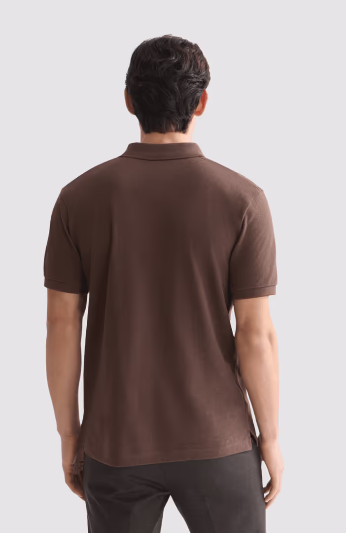 Melange chest logo regularfit polo