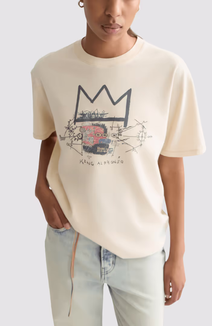 Basquiat washed artwork T-shirt