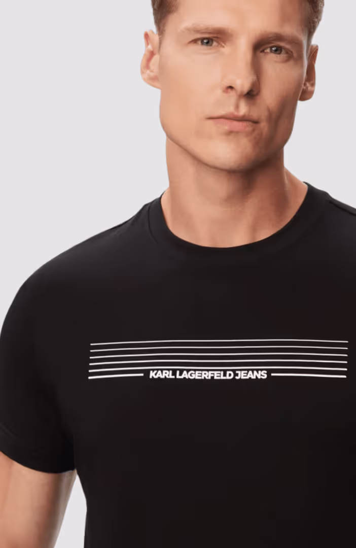 Klj Slim Stripes Logo Tee