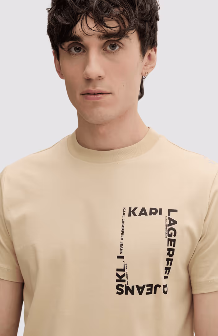 KLJ Slim Ss Frame Logo Tee