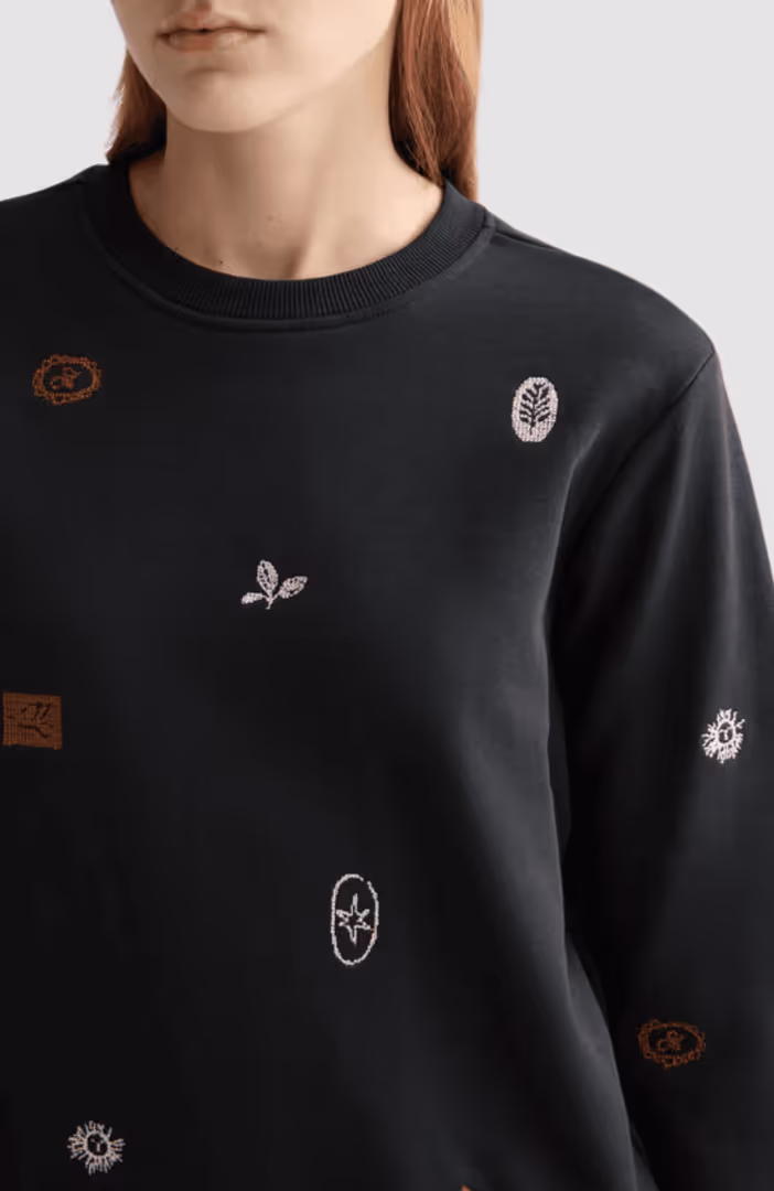 Mini embroidery regular fit sweatshirt