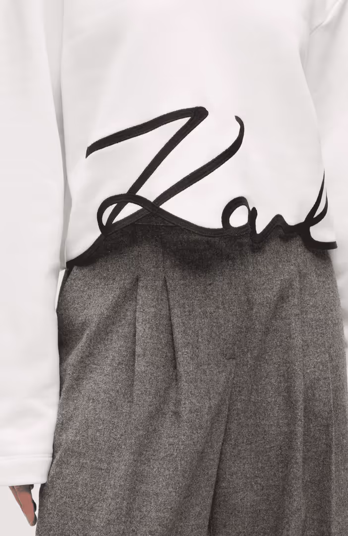 Karl Signature Hem Hoodie