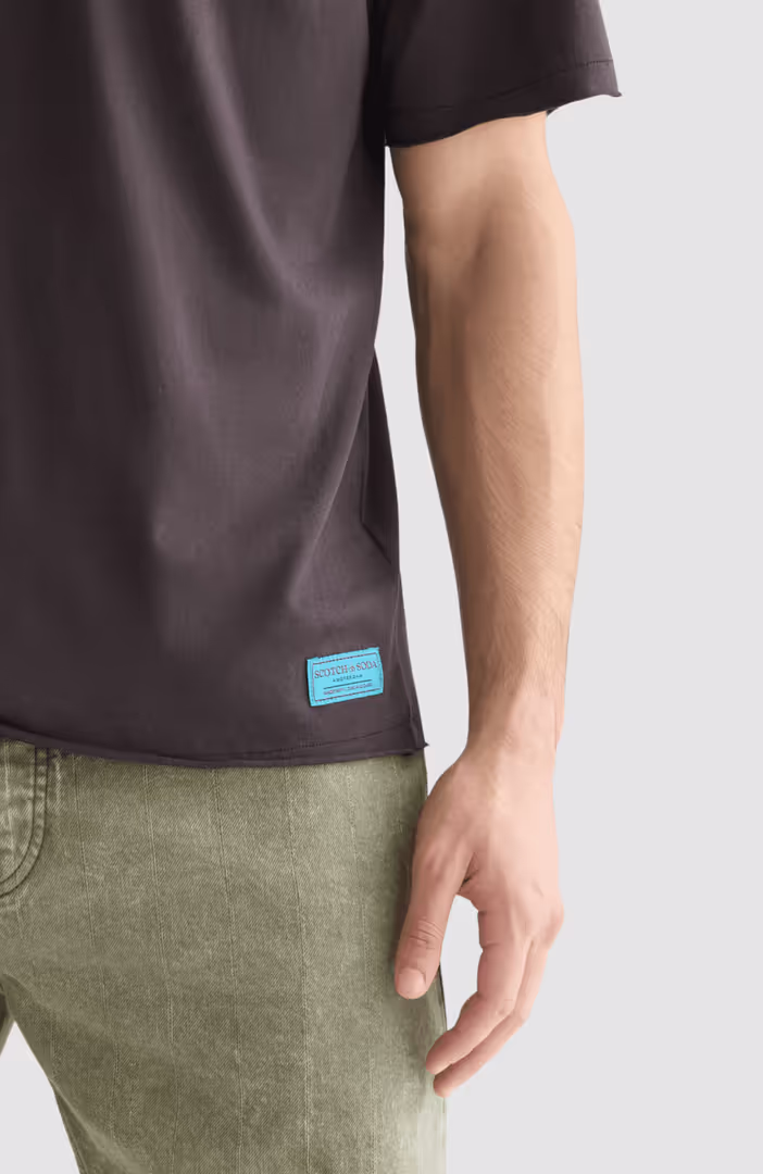 Seasonal core rawedged relaxedfit garmentdyed Tshirt