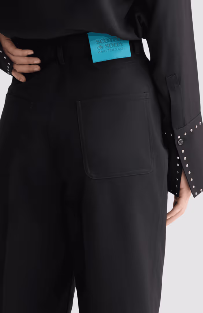 Raine - Studded high rise wide leg pants